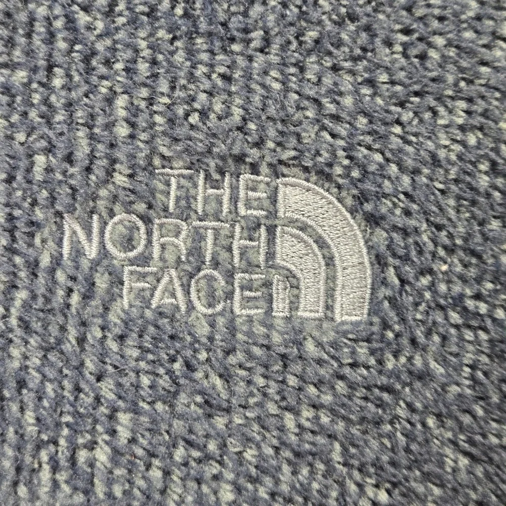 The North Face Fleece Jacket Polartec Full Zip Mock Neck Warm Blue Mens Medium
